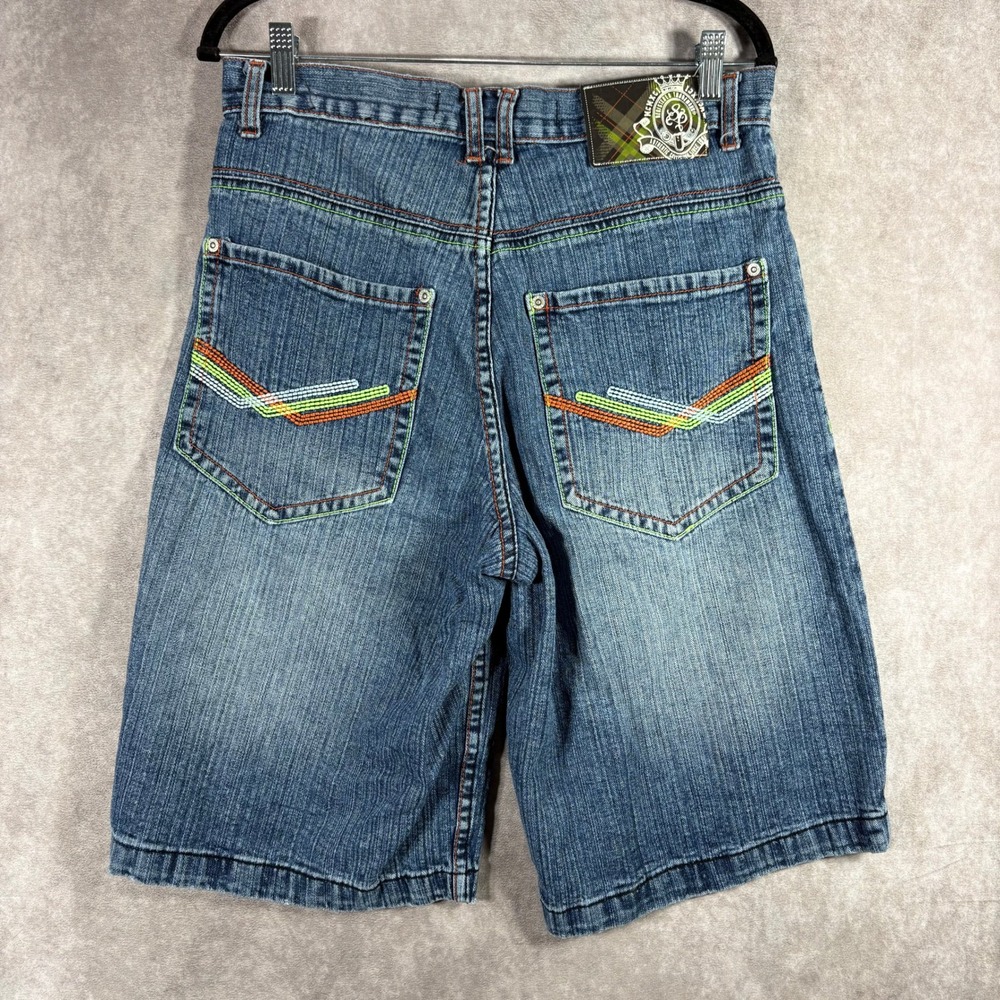 Vintage Southpole Denim Shorts Mens 32 Blue Y2K Baggy Jorts Hip Hop Streetwear
